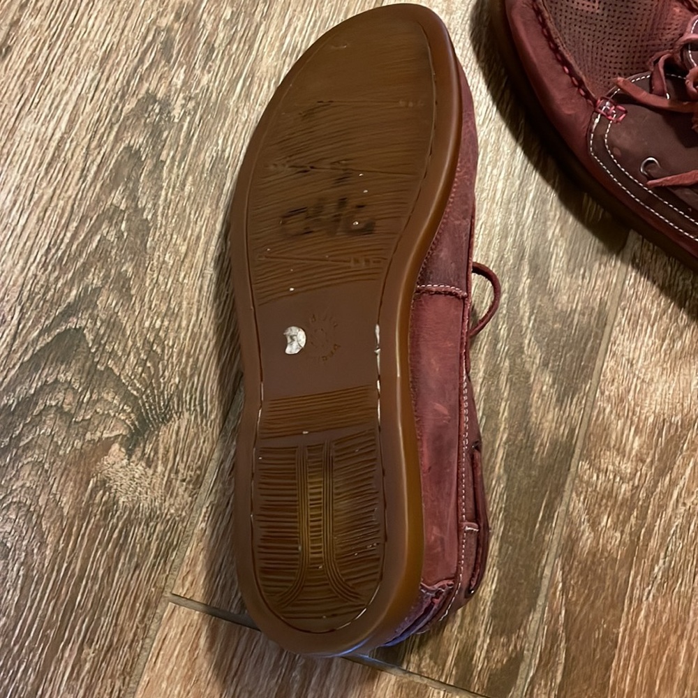 Bed Stu burgundy leather loafers 10 - Picture 3 of 3
